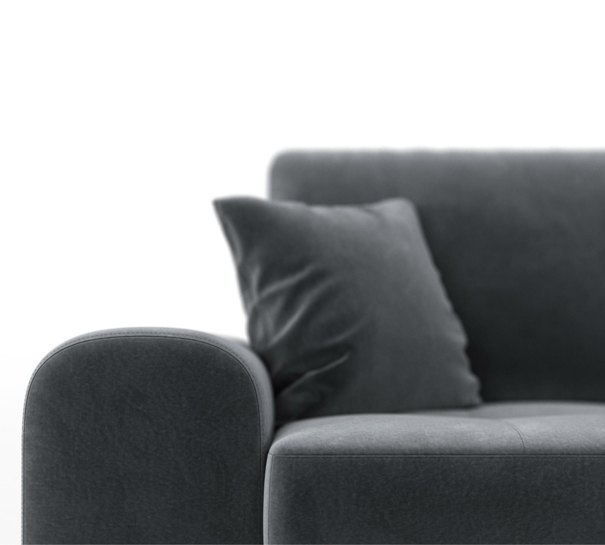 3-Sitzer Sofa Rime Samt Grau 4