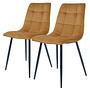 2x Middelfart Dining chair Steel Curry yellow 1