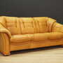 Vintage Sofa 3-Sitzer und Sessel Leder Cognac 1970er Jahre 4