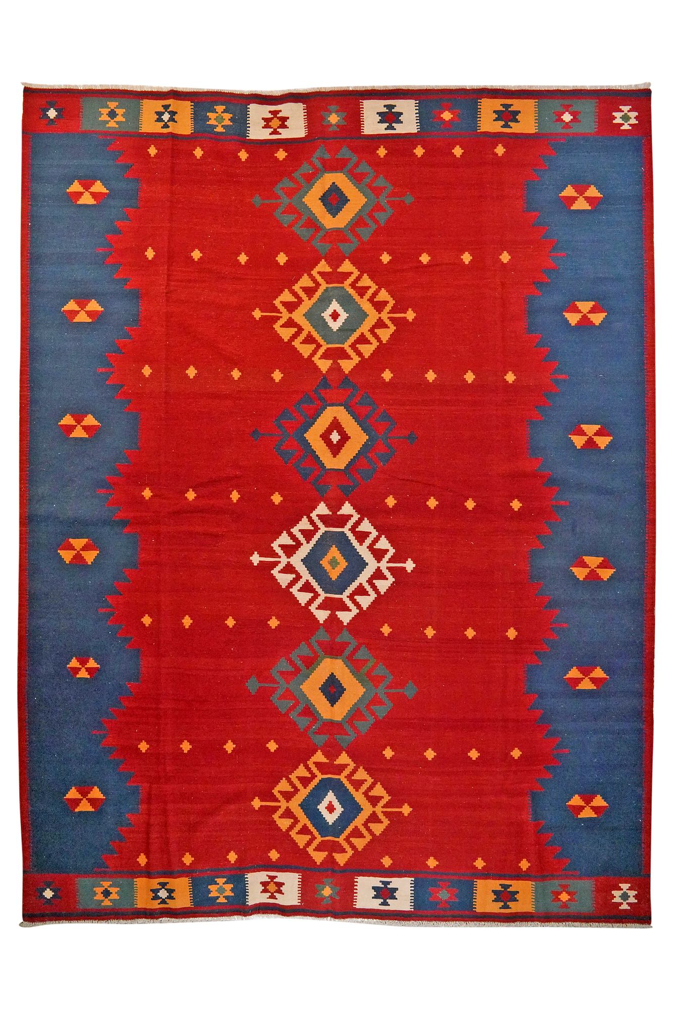 Kilim Gashgai Teppich Rot 0