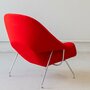 2x Vintage Eero Saarinen Womb Chair Sessel Wolle Stahl Rot 7