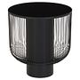 Trento Side Table Glass Top Black 1