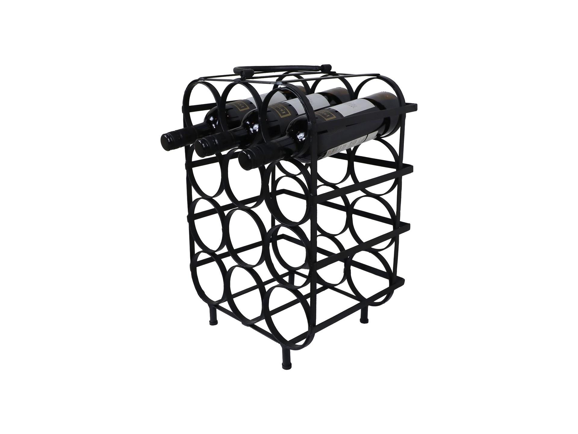 Stehendes Weinregal Metall Schwarz 3