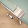 Barber chair Leather Blue 1980s 8