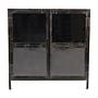 Brooklyn Schrank mit 2 Türen Metall Glas 0