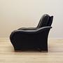 Armchair Faux Leather Black 1980s 6