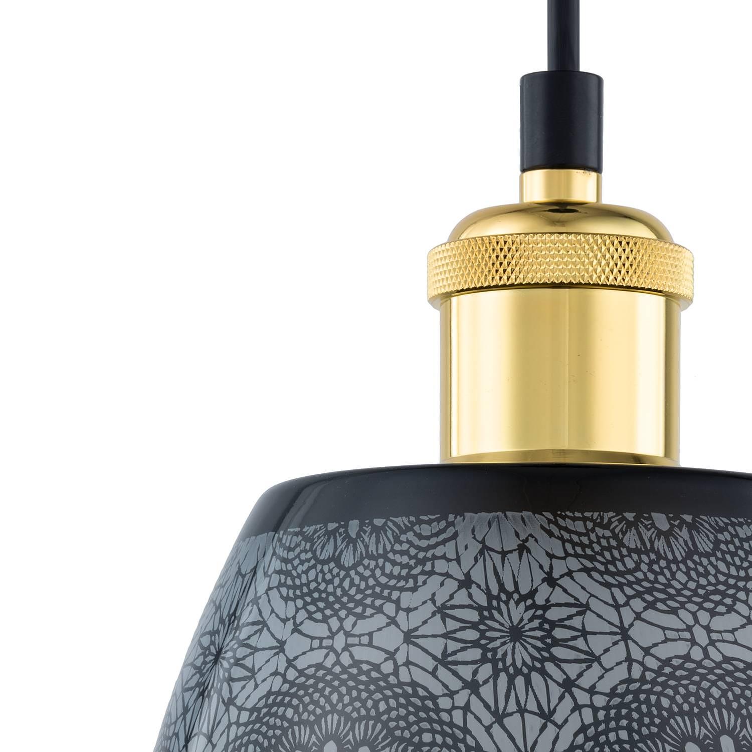 Pendelleuchte Foley III Eisen / Glas 1-flammig 2