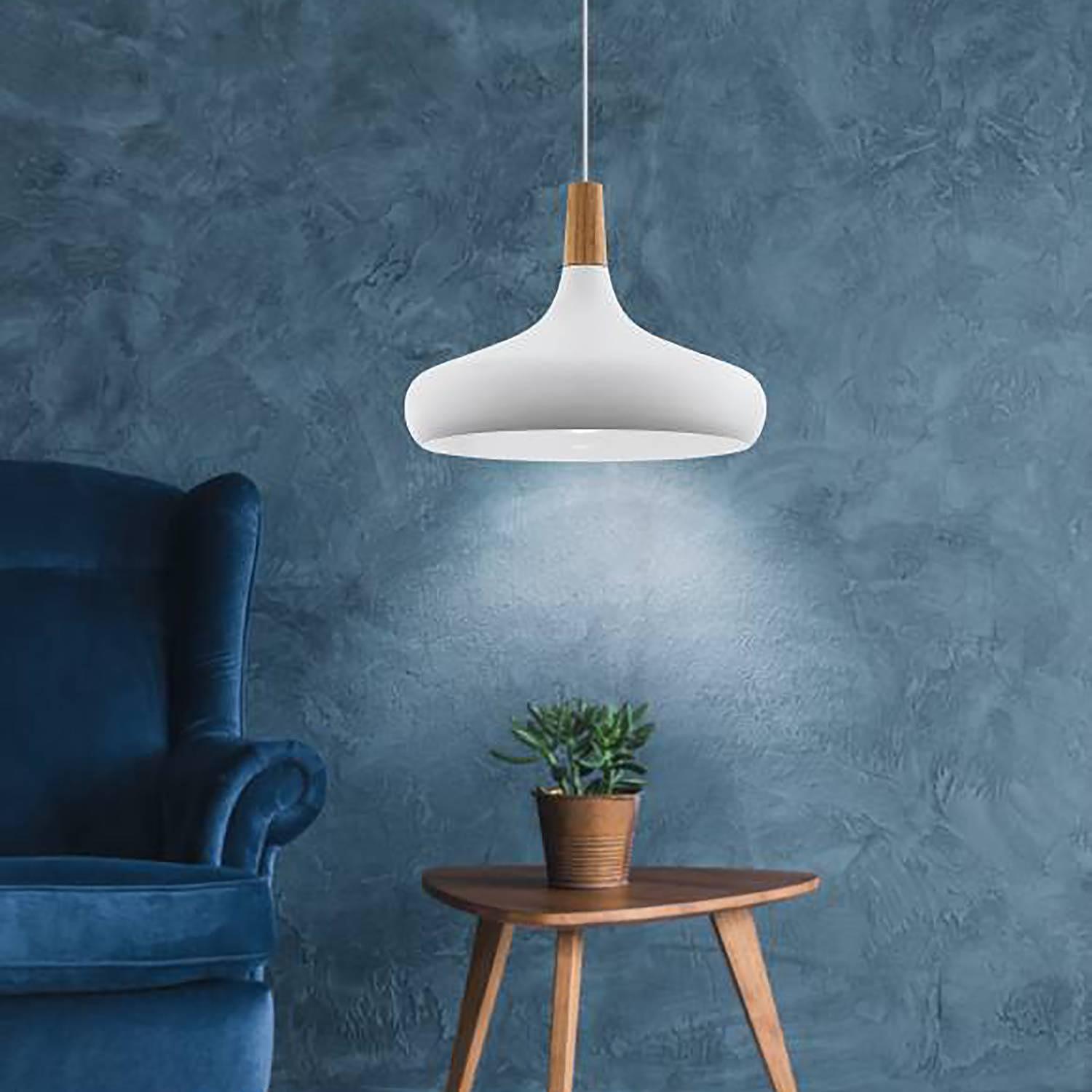 1-Flammig Sabinar III Pendelleuchte Stahl Weiß 2