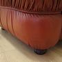 Sessel Leder Weinrot 1970er Jahre 14