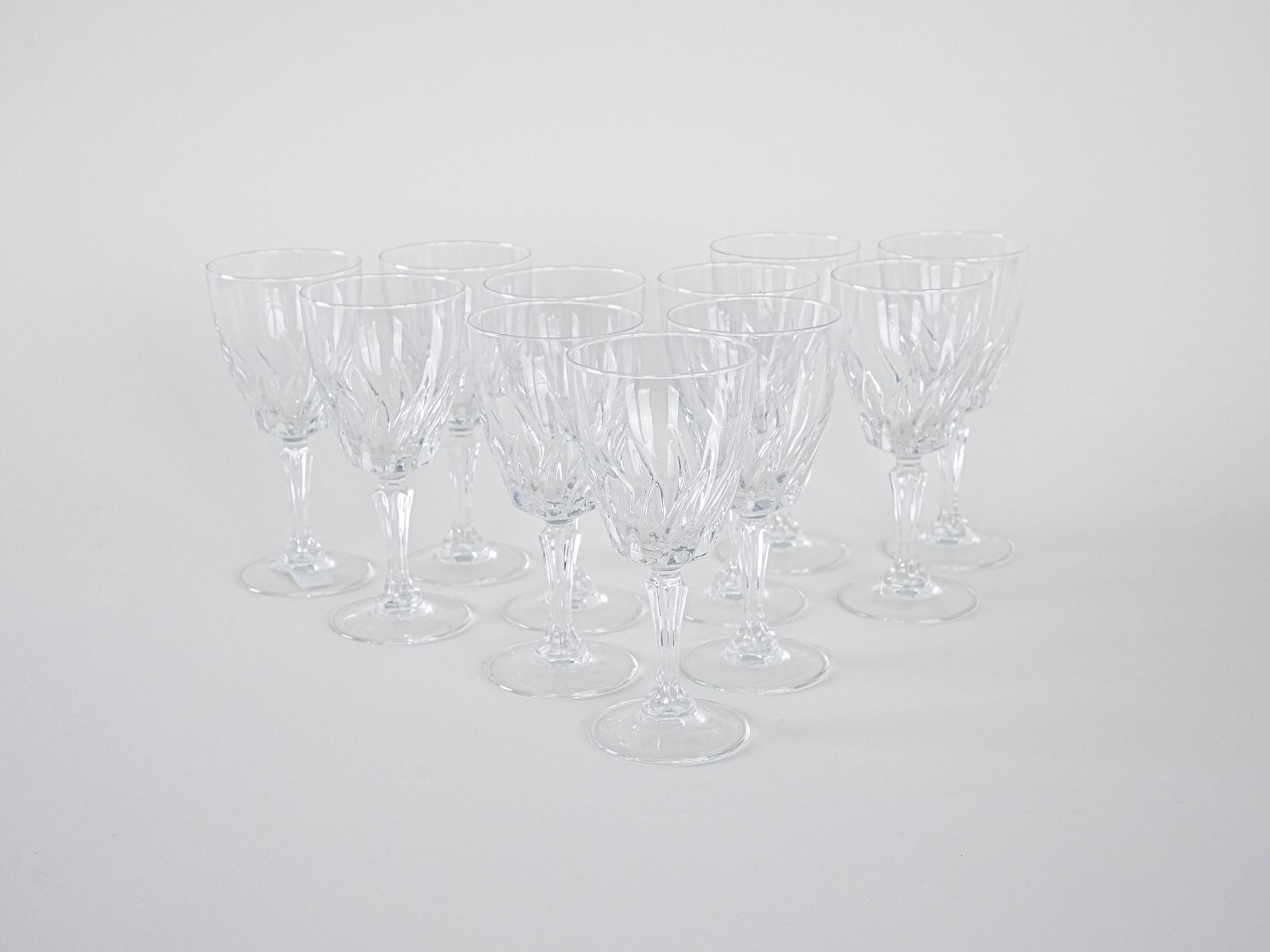 11x Crystal glasses Transparent 3