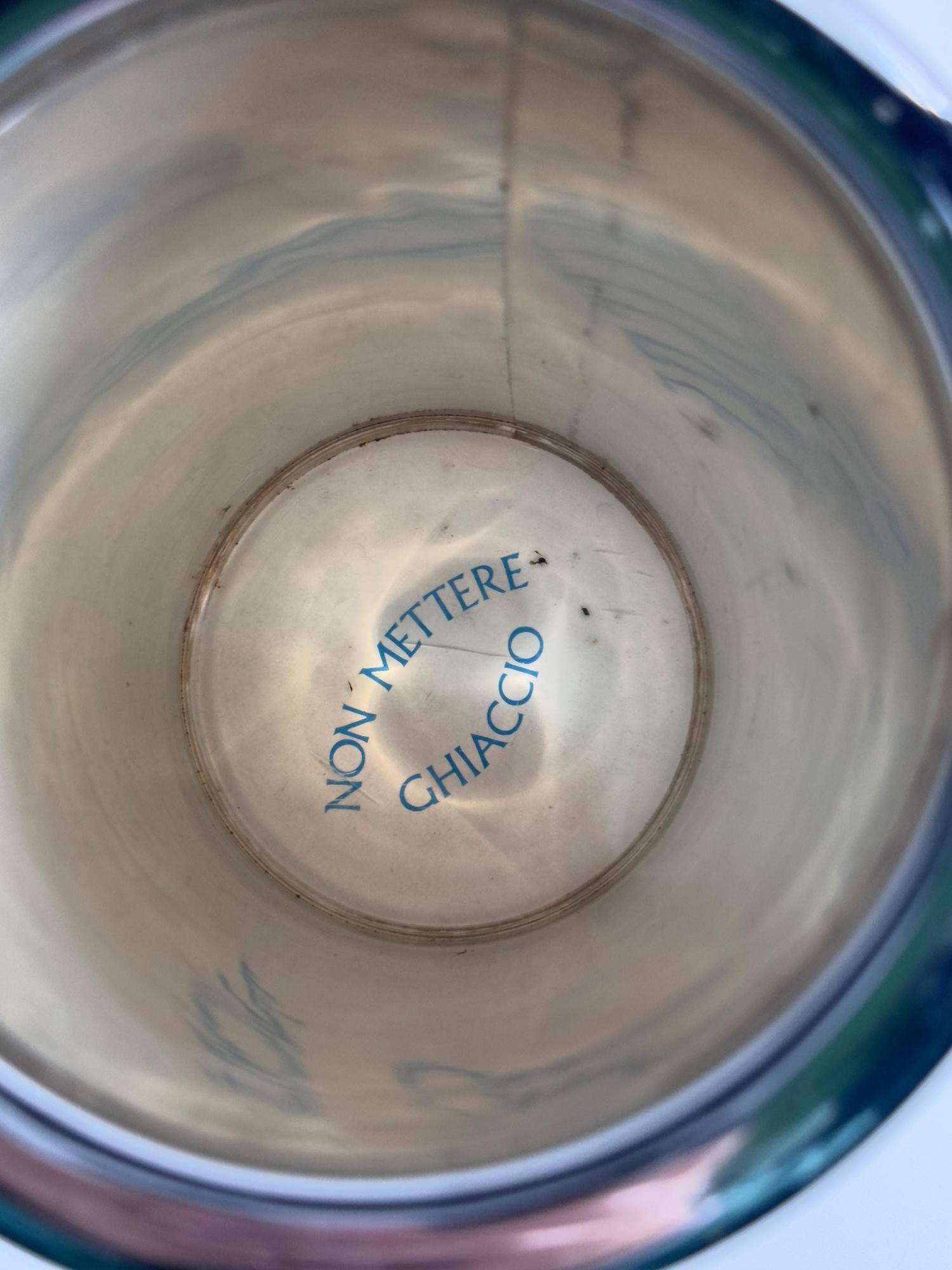 Vintage Flaschenkühler Metall Gelb 1980er Jahre 3