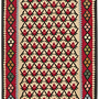 Kilim Senneh Teppich Braun 0