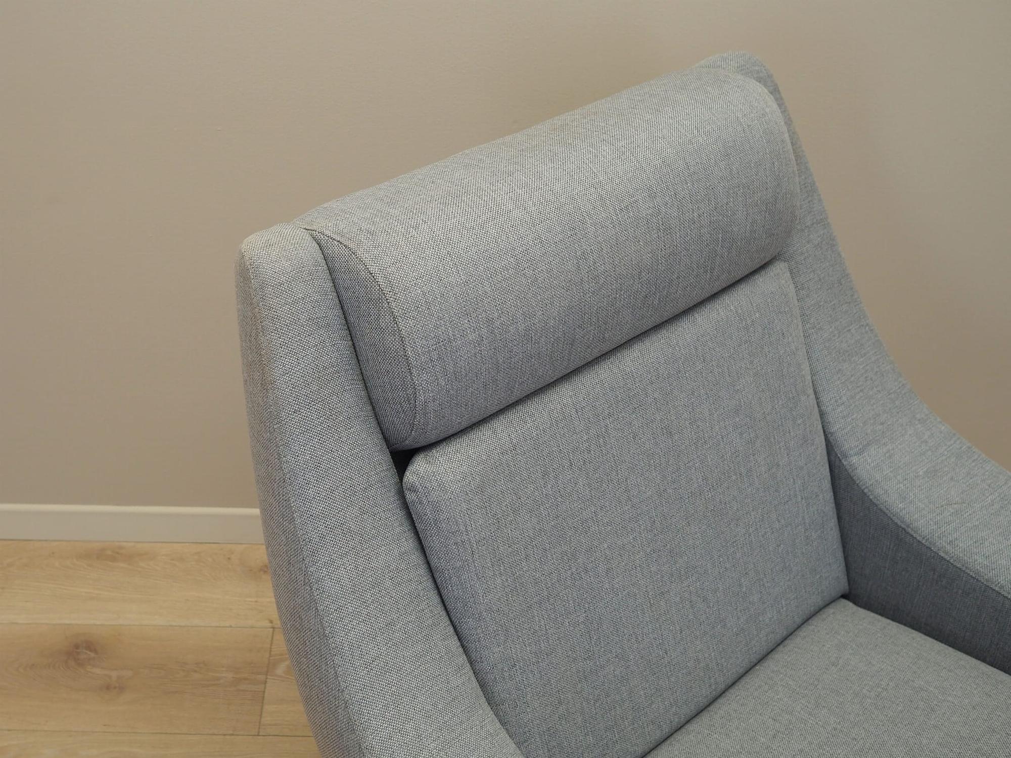 Armchair Textile Wood Grey 1970s 11