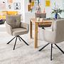 2x Drehbarer Armlehnenstuhl DIDRIP Cord Cappuccino 2