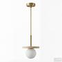 Pendant light Aluxe 1-light opal glass iron 4