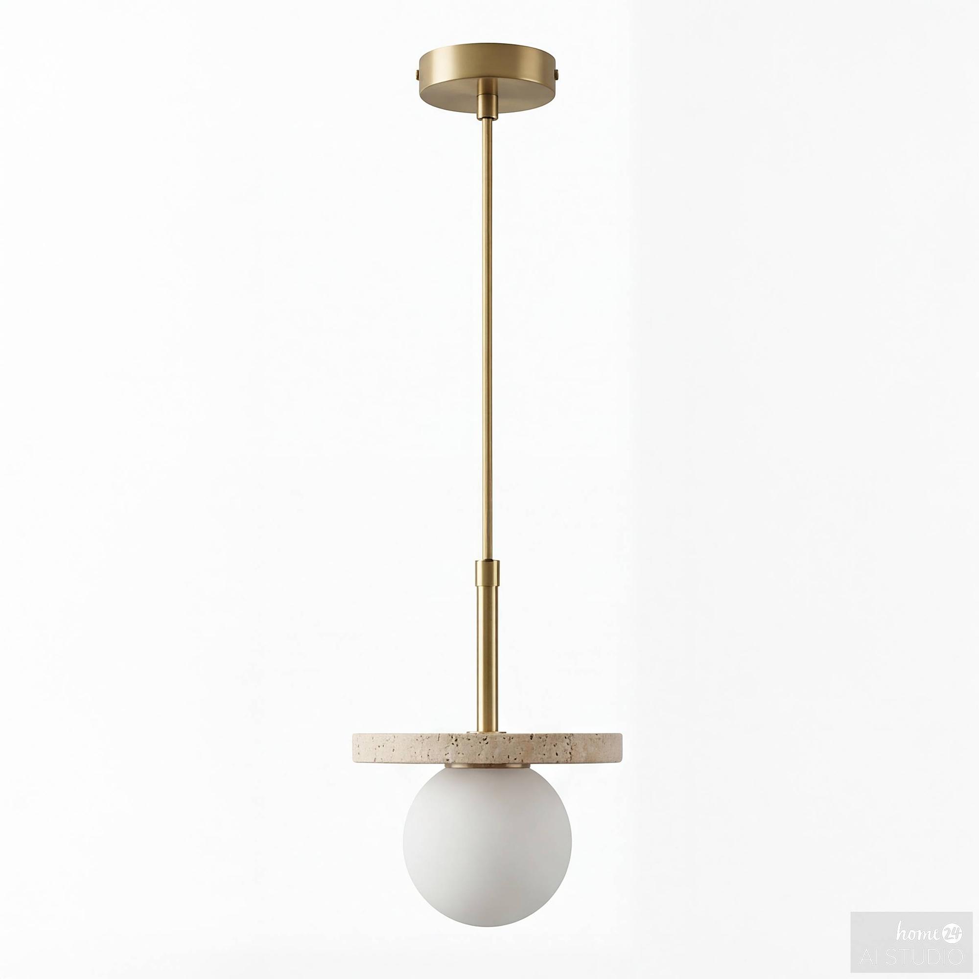 Pendant light Aluxe 1-light opal glass iron 4