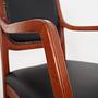Chair Wood Leather Black 1970s 14