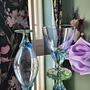4x Vintage Glas Blau 1990er Jahre 2