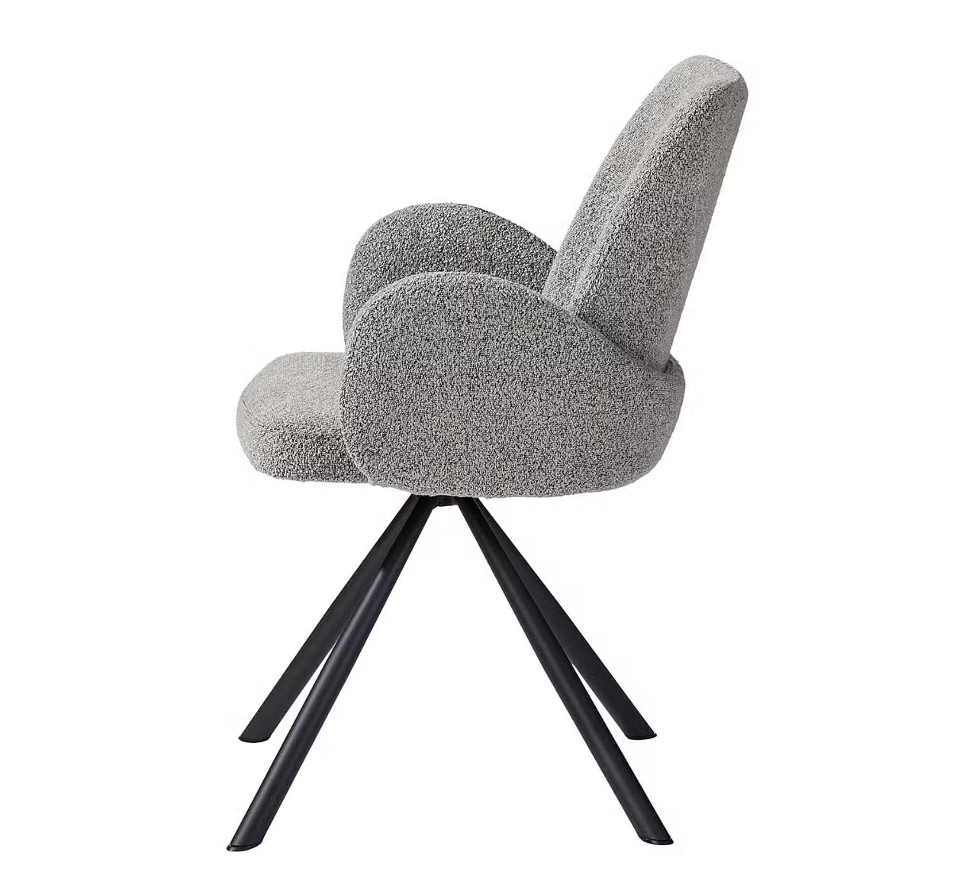 Polsterstuhl Textil Grau 3