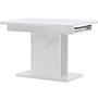 Pluto Dining table MDF/Glass White 120/160×90cm 1