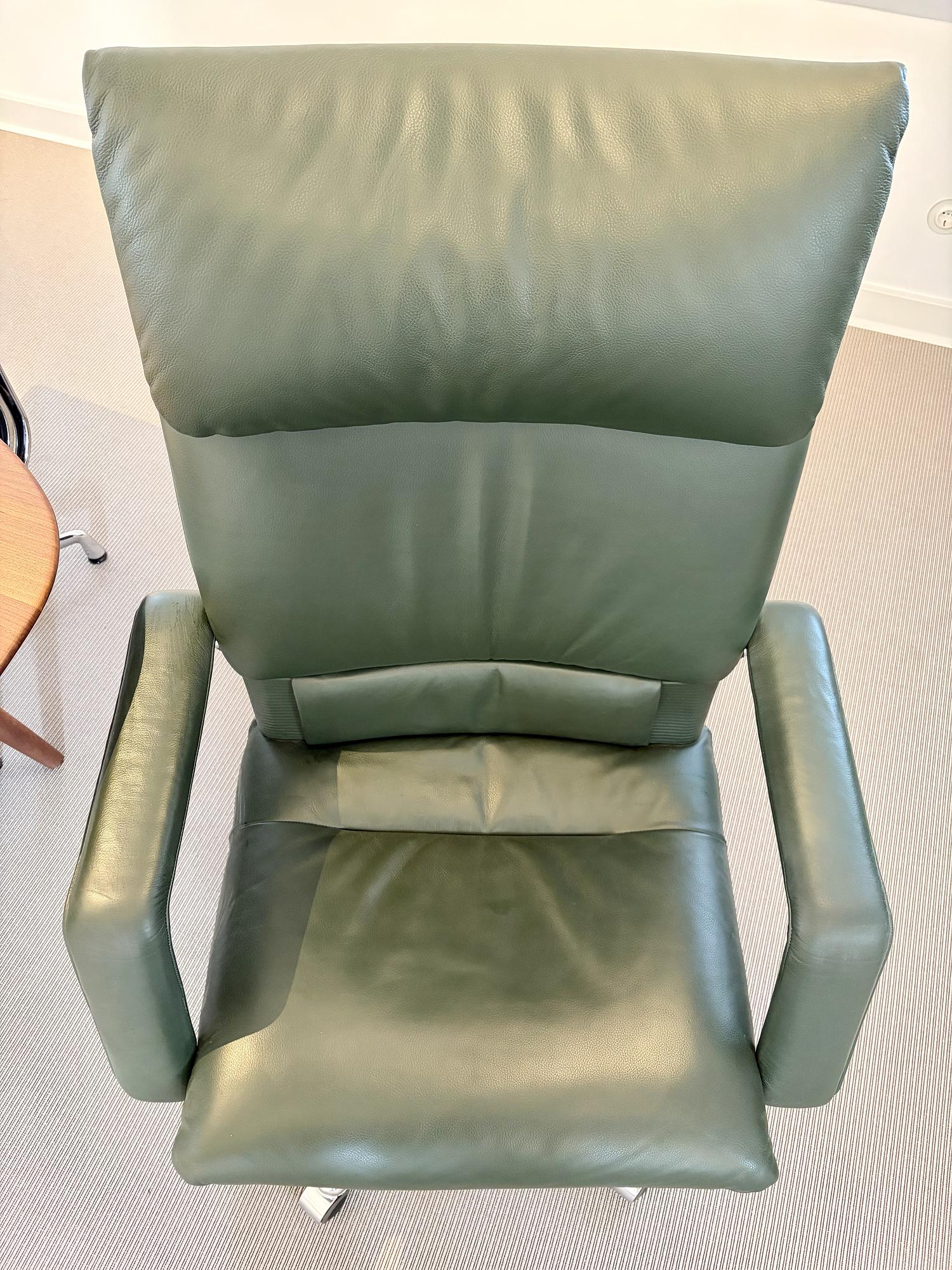 Office chair Leather Dark Green 6