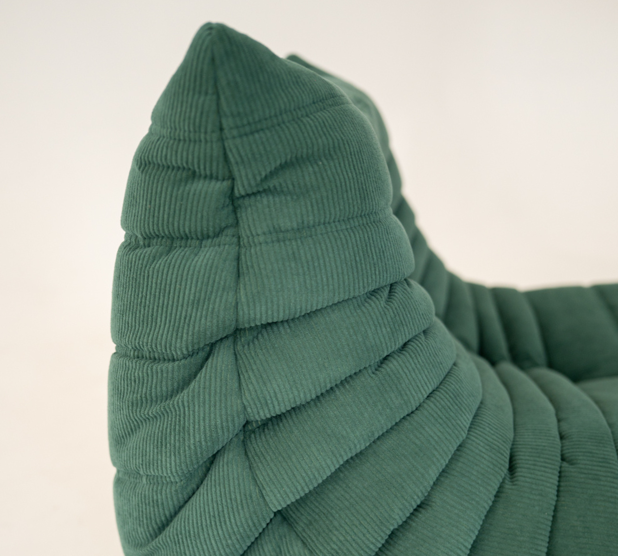 Togo Armchair and Ottoman Set Cord Sand Brown 6