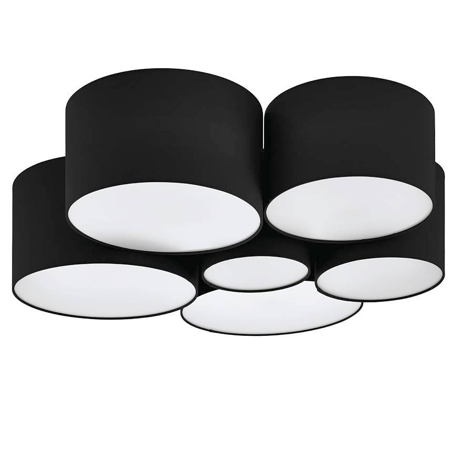 6-Flame Ceiling Light Pastore II Linen Steel 0