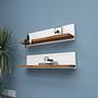 Shelf Mensola a muro Impiallacciatura in legno Bianco 2