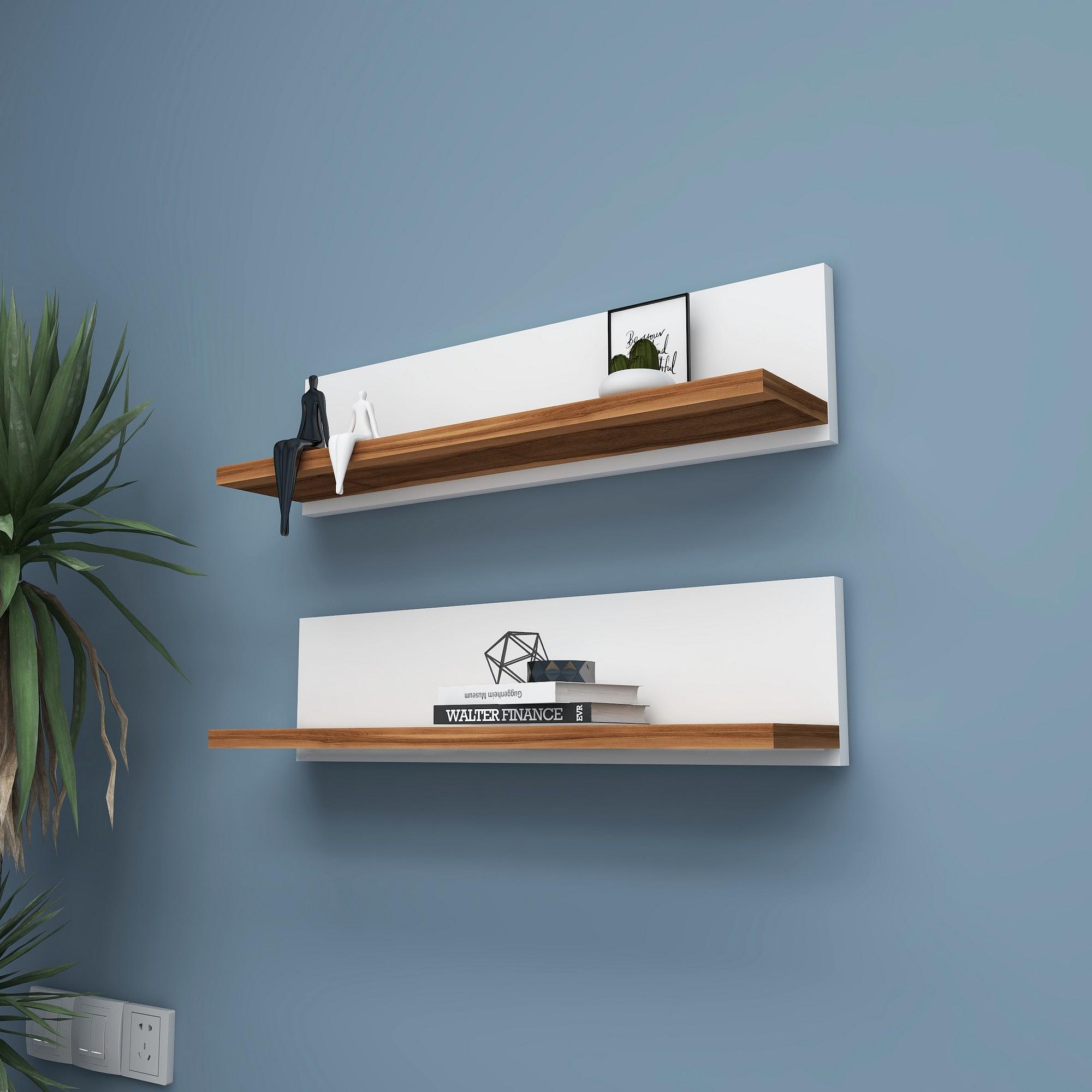 Shelf Mensola a muro Impiallacciatura in legno Bianco 2