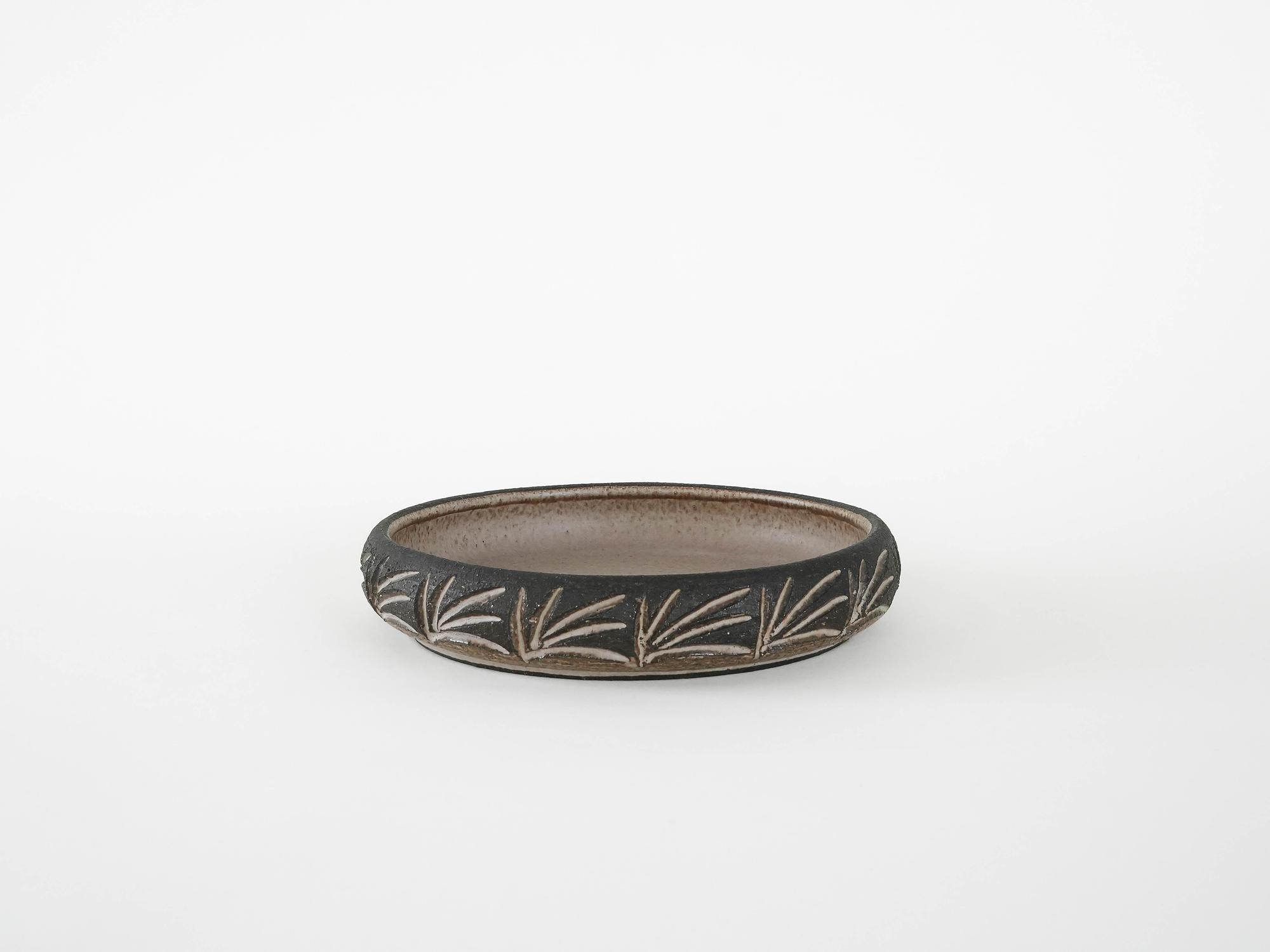 Ceramic bowl Brown 1960s 2