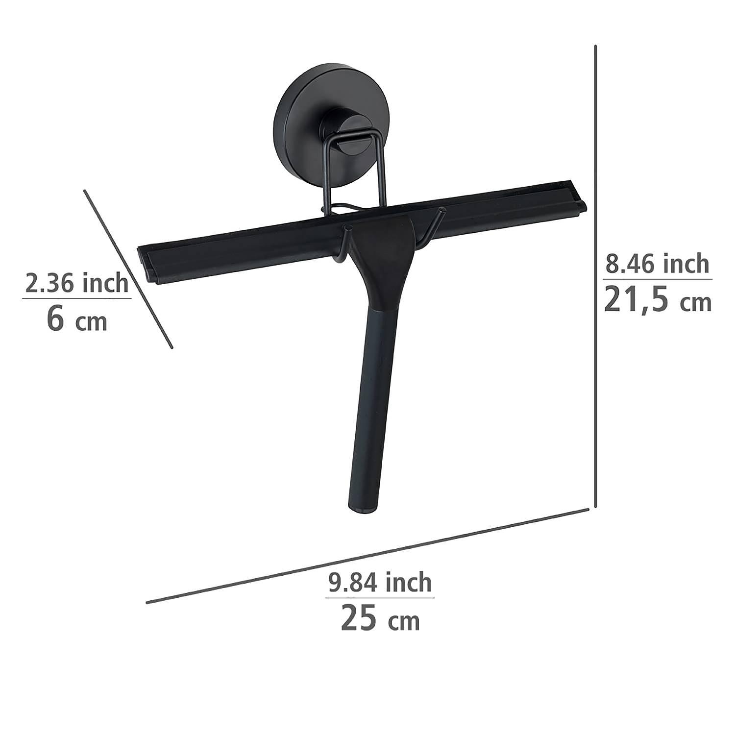 Vacuum-Loc Duschabzieher Edelstahl Schwarz 1