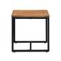 Hocker Akazienholz Stahl Schwarz Braun 3