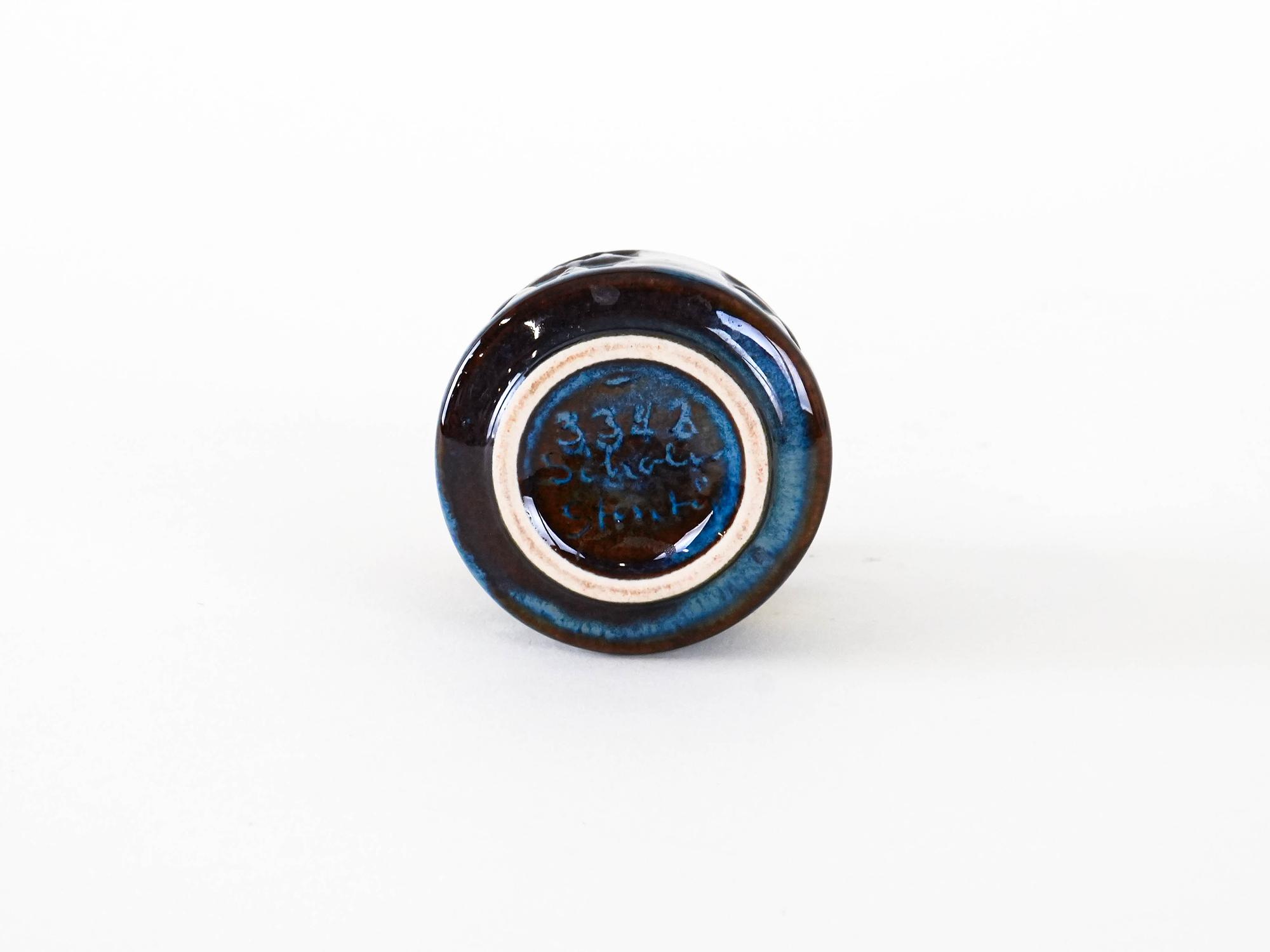 Ceramic Candle Holder Blue 3