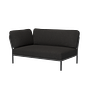 LEVEL Ecksofa Links Sooty Grau mit dunkelgrauem Rahmen 0
