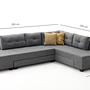 Manama Corner Sofa Bed Right - Grey 6