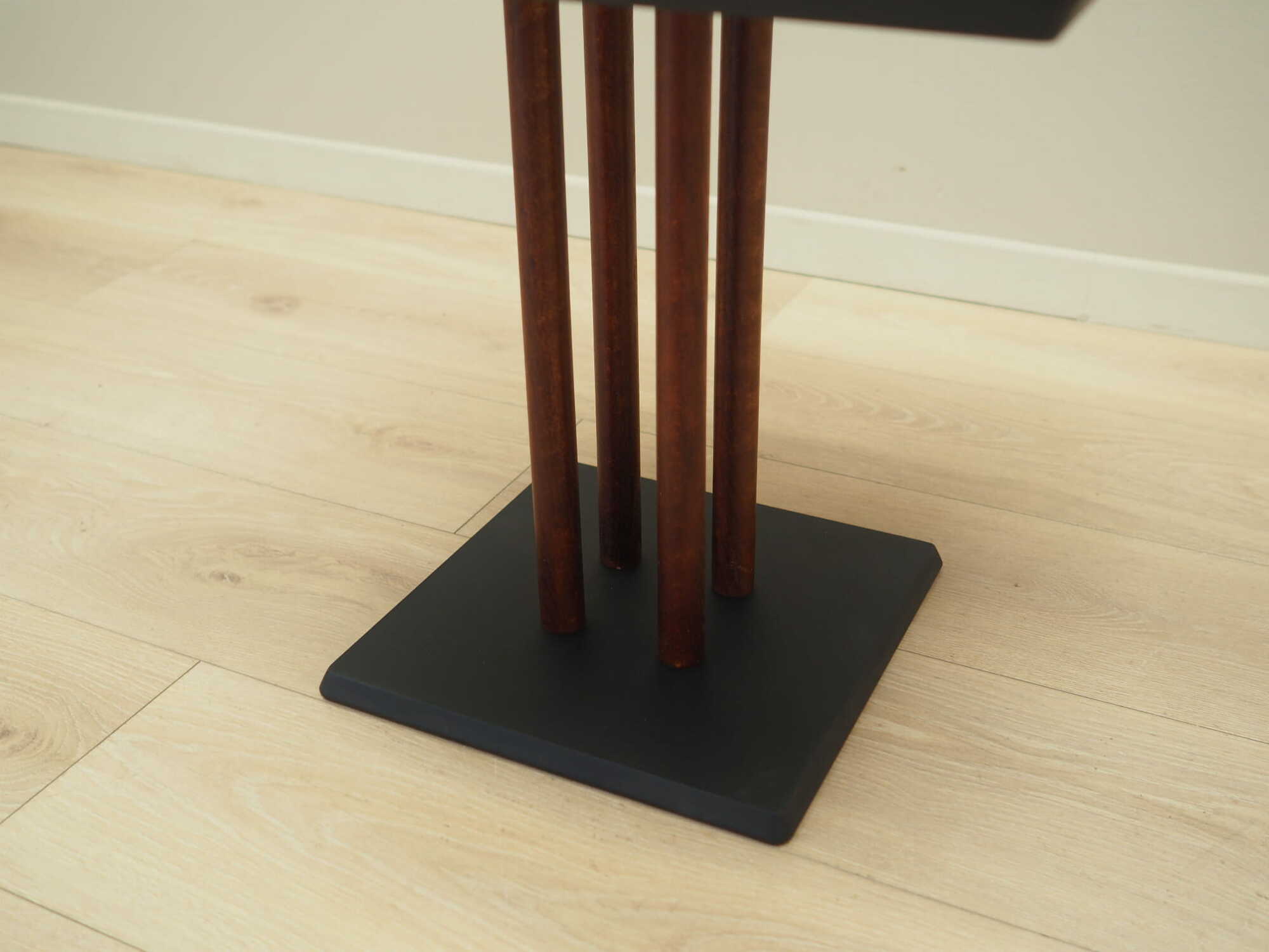 Vintage coffee table wood brown black 1980s 4