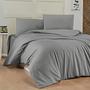 Bed & Pillowcase Cotton Dark Grey 135 x 200 0