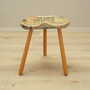 Vintage stool wood brown 1950s 3