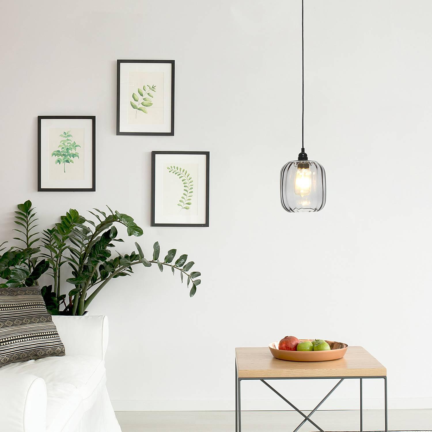 Gloria 125 Hängeleuchte 1-flammig Glas Grau 2