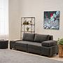 Perenna Sofa 3-Sitzer Leinen Anthrazit 1