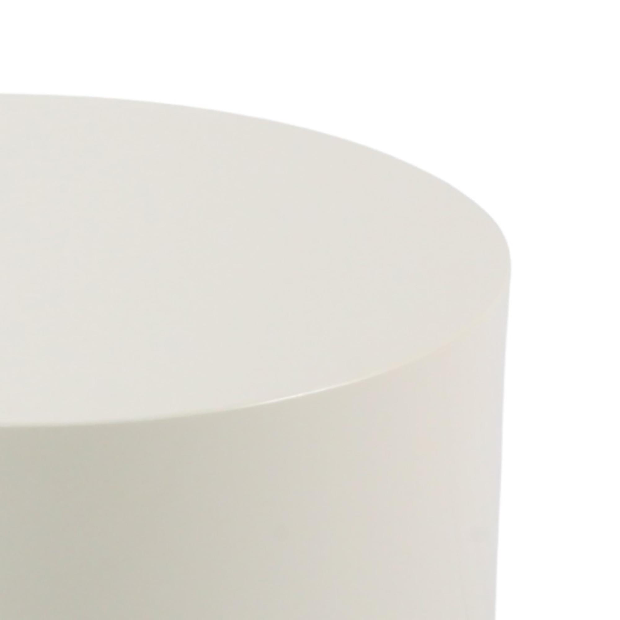 2x Beistelltisch Elipse Rund Hochglanz Beige 2