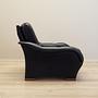 Armchair Faux Leather Black 1980s 8