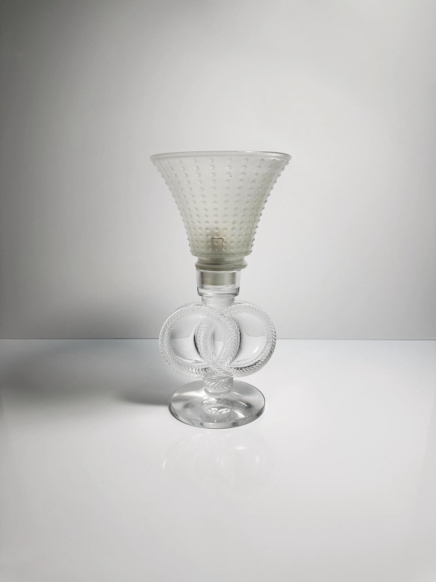 Vintage Swirl Tischlampe Muranoglas 1960er Jahre 1