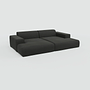 Pyllow Ecksofa Webstoff Anthrazit 1