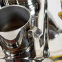 Vintage Espresso-Set Edelstahl Silber 3