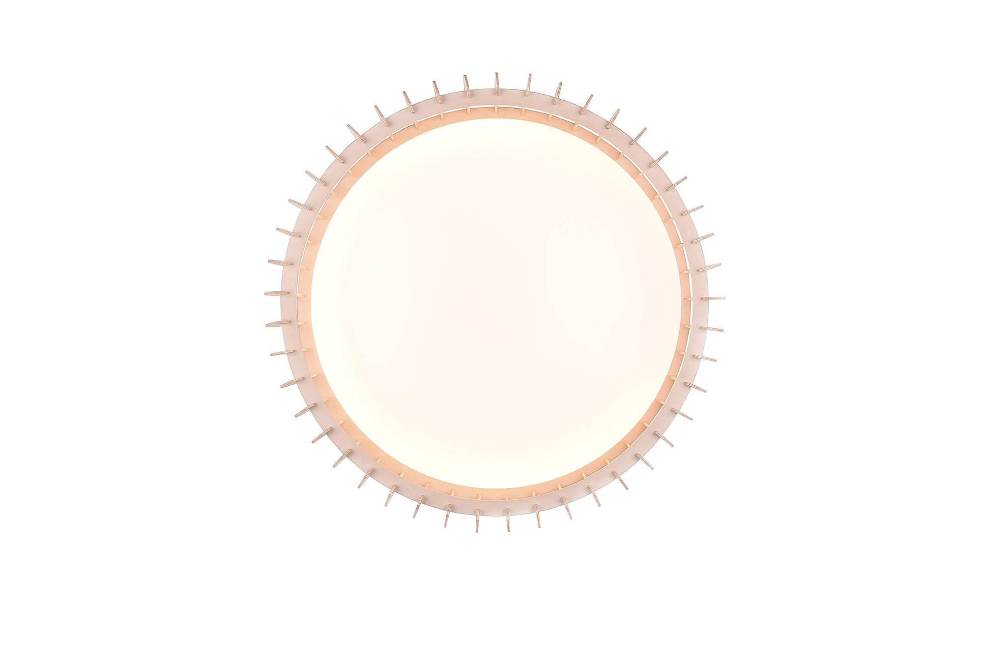 Monte LED-Deckenleuchte Eisen Kiefer Weiß Ø 60cm 3