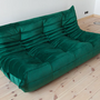 Togo Sofa 3-seater Emerald Green Velvet 6