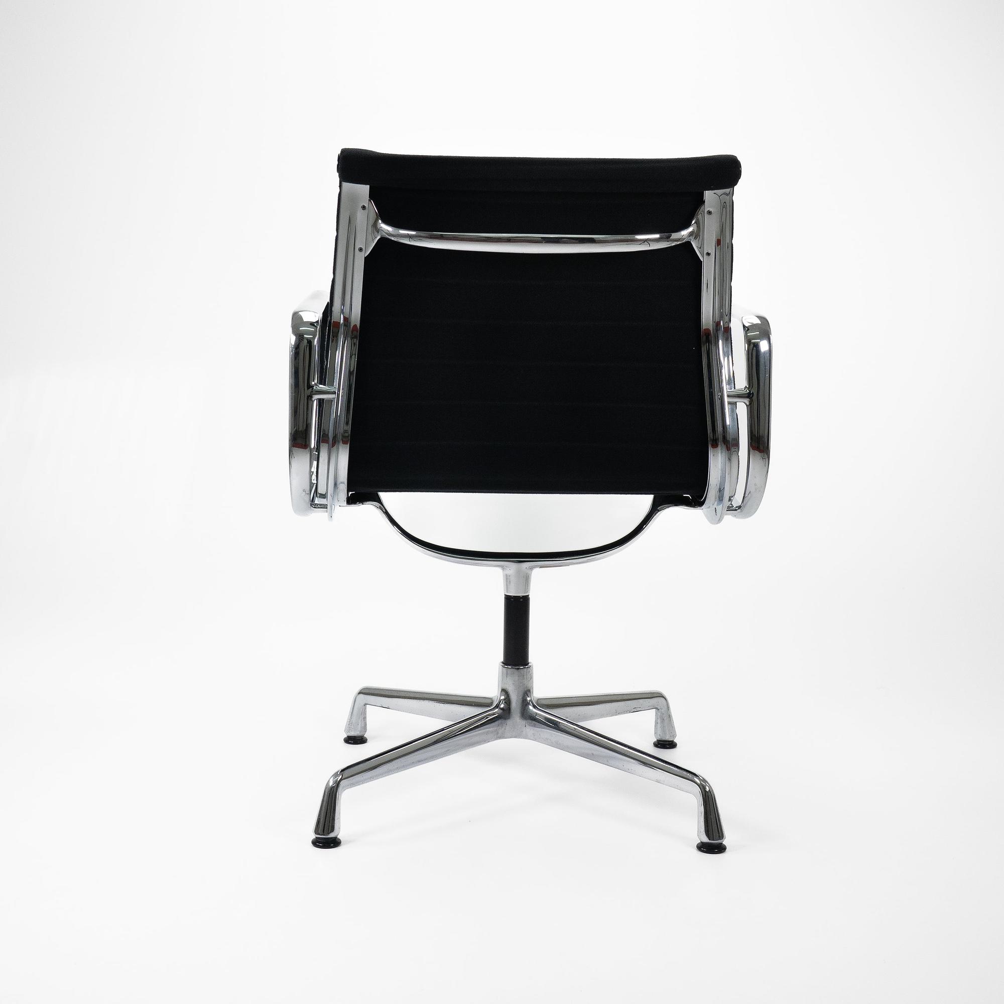 EA108 Office Chair Chrome Hopsack Black 4