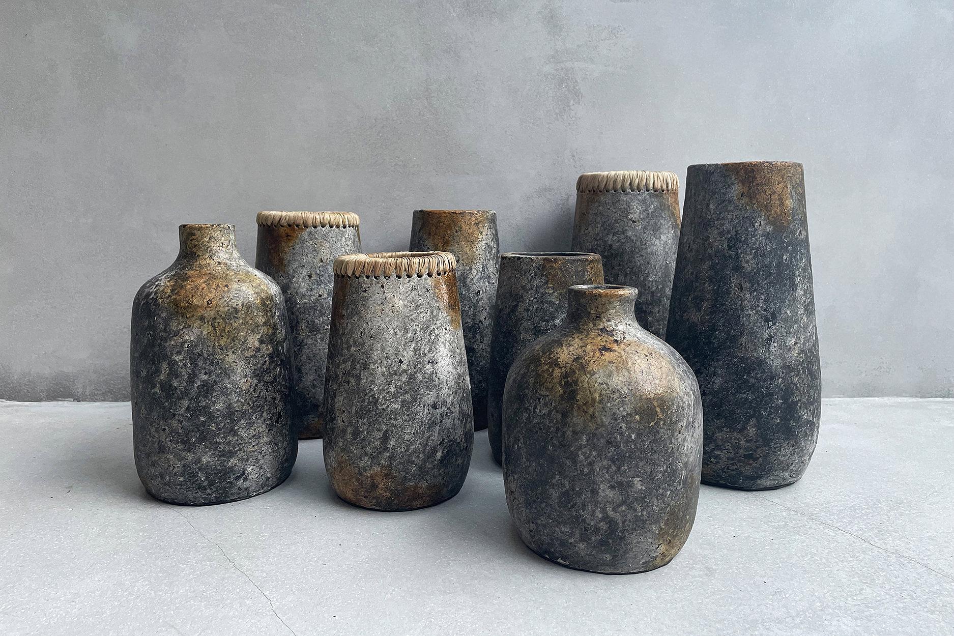 Spooky Vase Keramik Grau 2