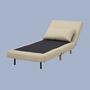Schlafsessel Webstoff Beige 8